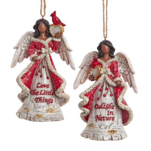 Birch Berry Faceless Angels Christmas Ornament
