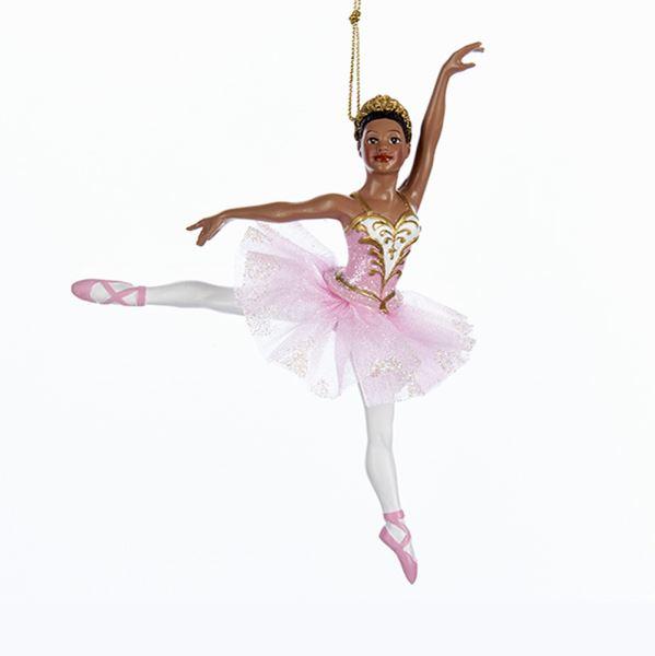 Glittered Ballerina Christmas Ornament
