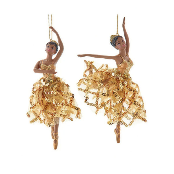 Golden Tutus (Ballerinas): Christmas Ornament Set
