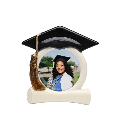 Graduation Cap Porcelain Picture Frame