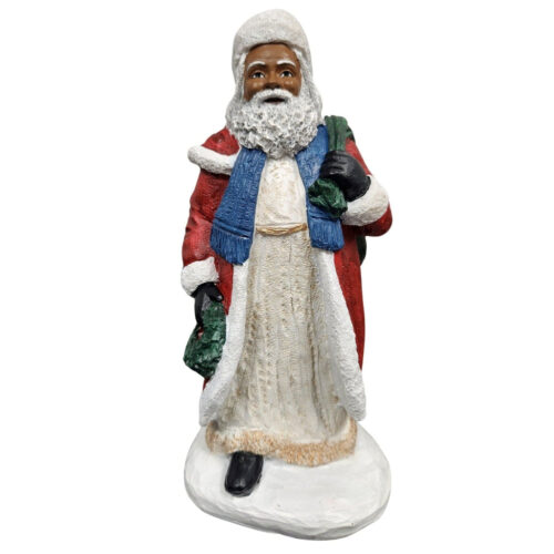 Santa Claus Holding Wreath Figurine