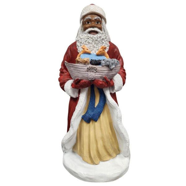 Santa Claus with Toy Boat Figurine