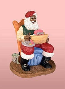 Santa Painting A Toy Boat