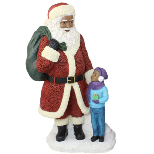 Santa Standing with Boy