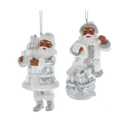 Silver Bells: Santa Claus Christmas Ornament Set