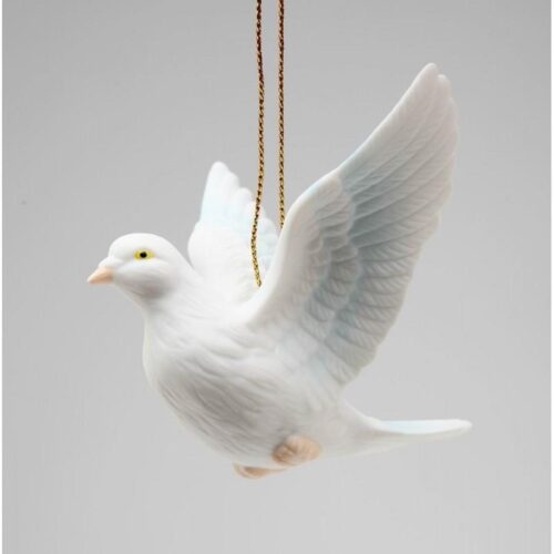 White Dove Porcelain Christmas Ornament