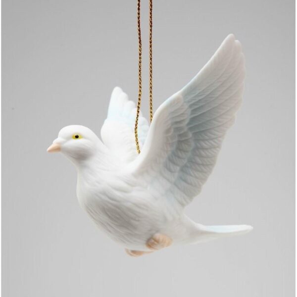 White Dove Porcelain Christmas Ornament